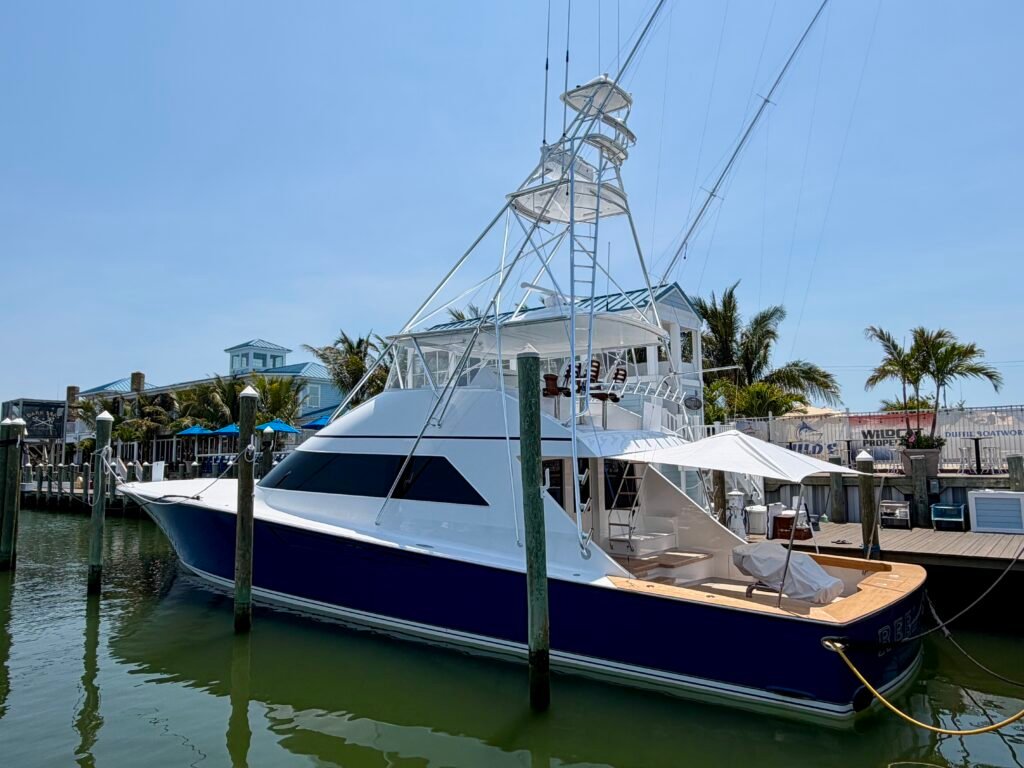 Sportfishing boat at the dock in Ocean City, Maryland