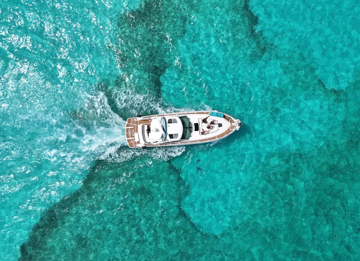 Blissful cruising in crystal clear waters
